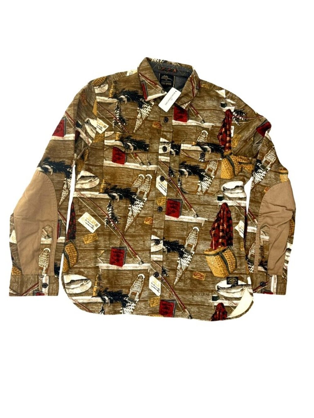 L.L. Bean X Todd Snyder Mens Chamois Shirt Cabin Print Medium NWT